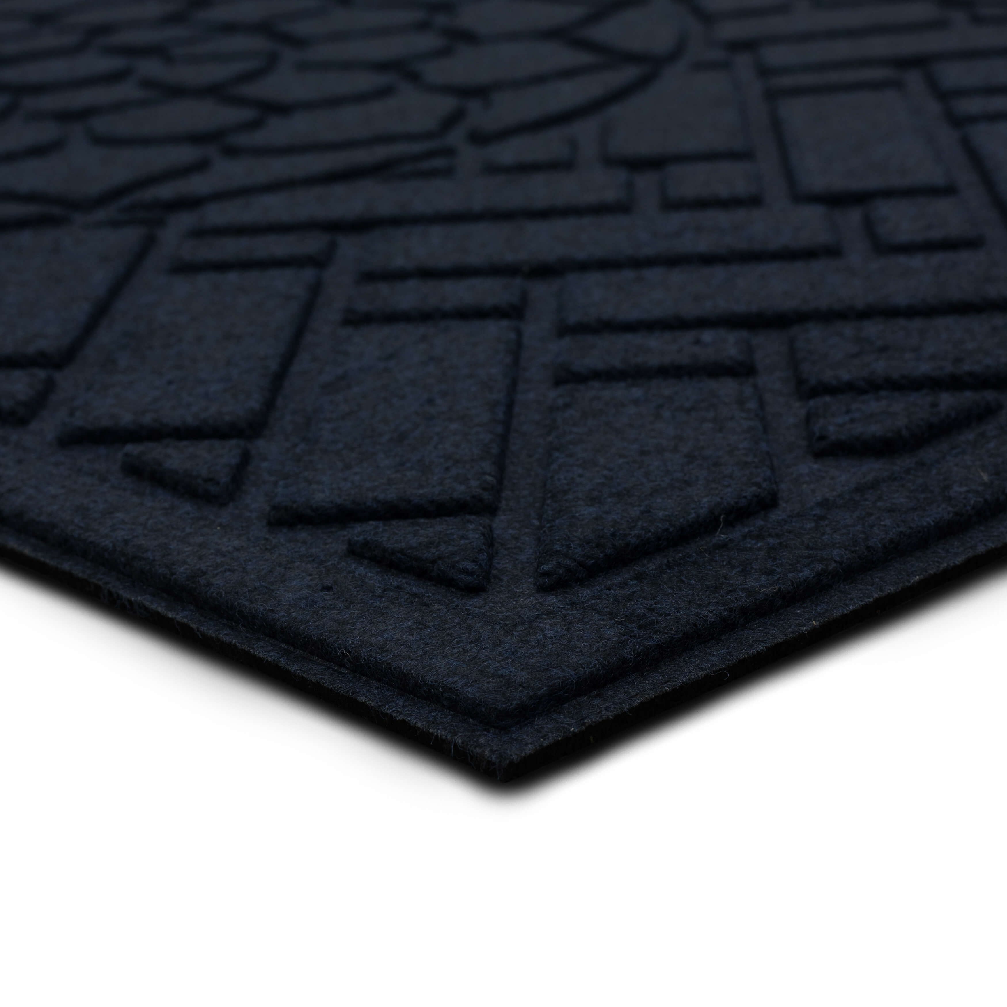 Mohawk Home Entry Recycled Rubber Non-Slip Indoor Outdoor Stoney Medallion Blue Oversize Doormat, 2' X 4'