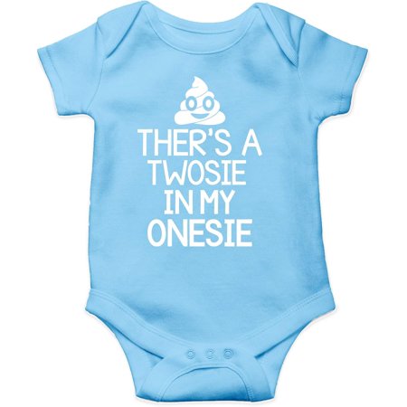 

There s A Twosie In My Onesie Baby Bodysuit Funny Adorable Infant Cute Outfit for Boys Girls