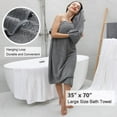 thumbnail image 5 of Jessy Home 8 Piece Oversized Dark Gray Bath Towel Set-2 Extra Large Bath Towel Sheets, 2 Hand Towels, 4 Washcloths-600GSM Soft Plush Towel Set, 5 of 8