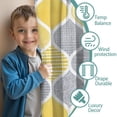 thumbnail image 3 of Blackout Kids Curtains,Yellow and Gray Geometric Quatrefoil Pattern Childrens Insulated Curtains Set Of 2,Bedroom Essentials,Toddler Room Decor 42x84in(106x213cm), 3 of 5