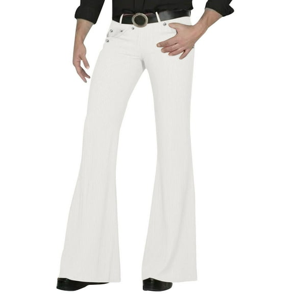 Men's Retro Wide Leg Flare Trousers Stretch Elastic Comfort Streetwear Performance Casual Bottoms with Pockets and Studs Work Pants for Men Solid Casual Outdoor Pants Straight Type Trousers