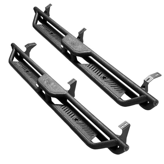 KFFKFF 6-Inch Side Steps for 2005-2023 Toyota Tacoma Double Cab, Black Carbon Steel Nerf Bars, 550 lbs Capacity, Durable Non-Slip Surface with Anti-Rust Coating