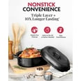 16 Inch Large Turkey Roasting Pan with Lid Ultra Nonstick Oven