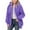 Purple, variant on Byoo Toddler Girl Flannel Jacket Solid Color Full Zip Hooded Long Sleeve Coat Loose Winter Soft Kids Jacket