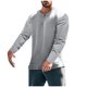 thumbnail image 2 of pstuiky Camisas de manga larga abrigadas para hombre, Sudadera con capucha para hombre, color liso, para correr al aire libre, manga larga, cuello redondo, para hacer ejercicio xxxl, 2 of 5