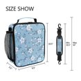 thumbnail image 5 of Square Lunch Bag 10.5*3.5*9.5 Inches Cooler Bag Lunch Bag Insulation Portable Durable Fashion Light Blue Cloth Pattern, 5 of 6