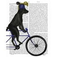 thumbnail image 3 of Fab Funky 12x14 Black Modern Framed Museum Art Print Titled - Black Labrador on Bicycle, 3 of 5