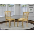 thumbnail image 2 of East West Furniture Monza 3-piece Wood Dining Set with Panel Back Chairs in Oak, 2 of 3