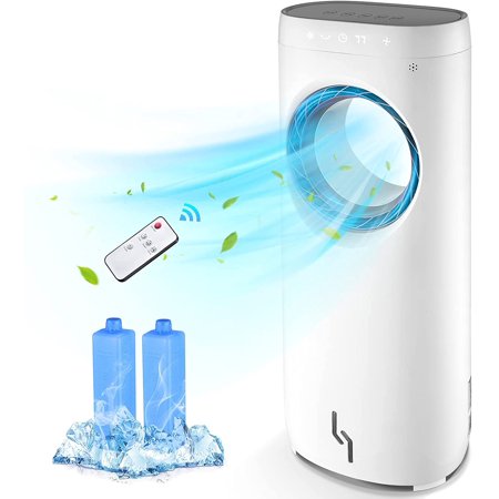 TRUSTECH Bladeless Evaporative Air Cooler Remote Control with 3 Speed Modes  White