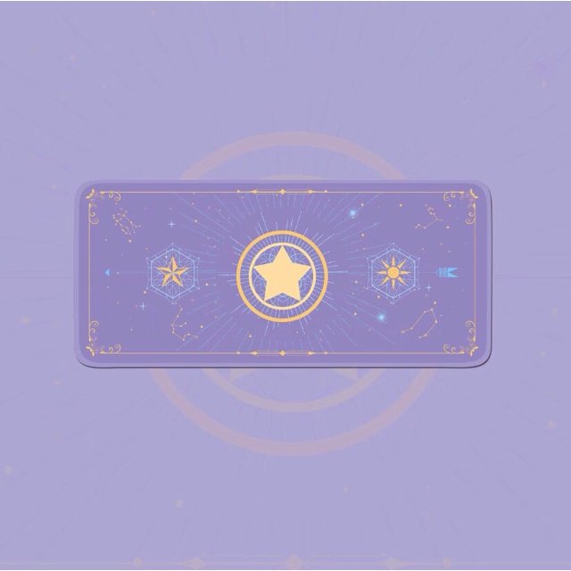 Alfombrilla de ratón Kawaii sun moon, accesorios para juegos de tarot, alfombrilla bonita para REPRODUCTOR DE Lapto, rosa púrpura, teclado mágico grande, alfombrilla de ratón LIUWENJING unisex