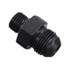 thumbnail image 2 of ICT Billet -8AN Flare a 6 Oring ORB Macho Bomba de Combustible Adaptador de Riel Ajuste Manguera Flare Plomería Aceite Rosca Recta Puerto Regulador Extremo Fluido Negro Anodizado F08AN060R, 2 of 5