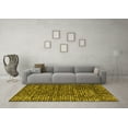 thumbnail image 3 of Ahgly Company Indoor Square Abstract Yellow Modern Area Rugs, 4' Square, 3 of 4