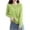 Green, variant on Women Button Down Round Neck Long Sleeve Solid Knitted Cardigan Sweater Casual Basic Comfy Open Front Coat, Green M