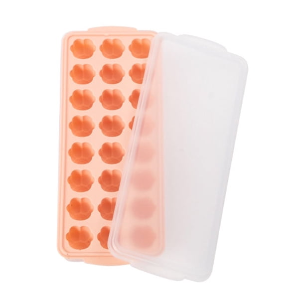 Pisexur Batería de cocina Hielera de silicona con tapa, moldes para cubitos de hielo en forma de pata de gato, bandeja de hielo casera fácil de desmoldar, regalo navi para la cocina del hogar