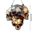 thumbnail image 2 of Vintage Stained Glass Skull Pendant Light, Gothic Hanging Lamp for Bar, Cafe, Bedroom, Halloween, Unique Home Decor Lighting Fixture, 2 of 4