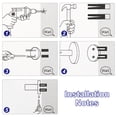 thumbnail image 6 of 5pcs Bathroom Hardware Set, 23.6Inch Stainless Steel Towel Bar Set, Toilet Paper Holder, 2 Towel Hook Wall Mount Silver, 6 of 6