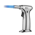 thumbnail image 2 of Windproof Blue Flame Butane Torch Lighter, Refillable Turbo Torch with Adjustable Flame for Outdoor BBQ, Baking, and Metal Heating, 1300°C High Temperature, Alloy Body, 2 of 4