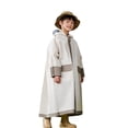 thumbnail image 2 of UACY Kids Rain Poncho with Hood Lightweight Emergency Raincoat Reusable Boys and Girls Rain Jacket for Travel Outdoor ﻿ (Grey, 8-10 Years), 2 of 7