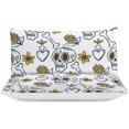 thumbnail image 3 of HAHDAXIA Skull Flower Bedding Solid Comforter Set for All Seasons,3 Pieces(1 Comforter+2 Pillowcases),Soft Microfiber Bedding Set Full(79"x90"), 3 of 7