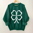 thumbnail image 2 of Levmjia Women's Sweatshirt Fashion Saint Patrick Printed Round Neck Long Sleeve Pullover Top Comfortable Breathable Vacation Party Daily Wear, 2 of 3