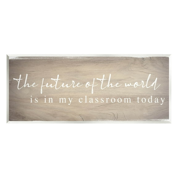 Stupell Industries Rustic Classroom Teacher Quote Graphic Art Unframed Art Print Wall Art, Design by Daphne Polselli