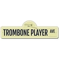thumbnail image 1 of SignMission Trombone P-618 Player 18 x 6 Po Trombone Joueur Signe de Rue, 1 of 1