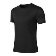 ZCFZJW Men's Short Sleeve UPF 50+ T-Shirt Lightweight Quick Dry Rash Guard Athletic Running Swim Top Tee Performance Water Shirts Orange S