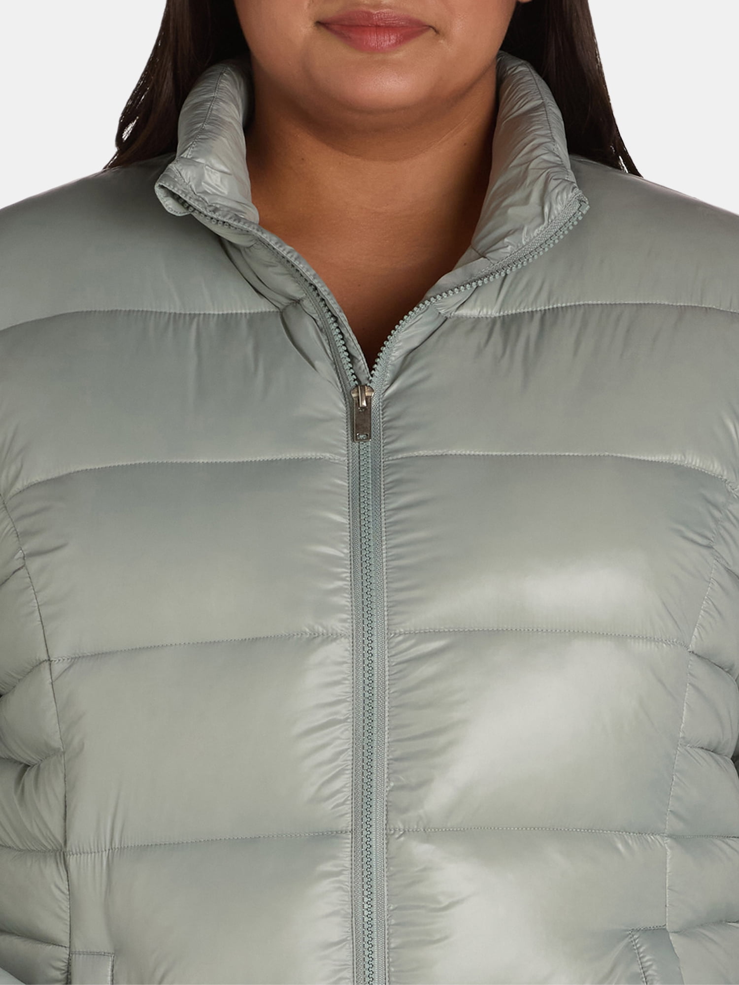 Time and Tru Women's and Women's Plus Puffer Jacket, Sizes XS-3X