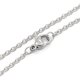 thumbnail image 1 of 10 collares unisex clásicos lisos de acero inoxidable 304 resistentes para hombre y mujer, con cadena de cable, cierre de pinza de langosta, color acero inoxidable, 45 cm (17,7 pulgadas)., 1 of 2