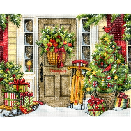 UPC: 0088677089610 | Dimensions Counted Cross Stitch Kit 10 X8 -Home For The Holiday (14 Count)