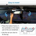 thumbnail image 2 of AYAMAYA Car Sun Shade for Windshield, Foldable UV Blocking Sunshade, 59'' x 33.5'', Flower Pattern, 2 of 8