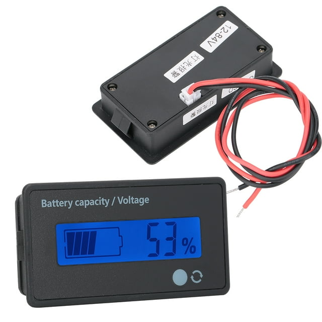 Battery Capacity Indicator Durable With Flashing Alarm Battery Capacity Display, Single Button 8-100V For -acid Battery For Lithium Battery