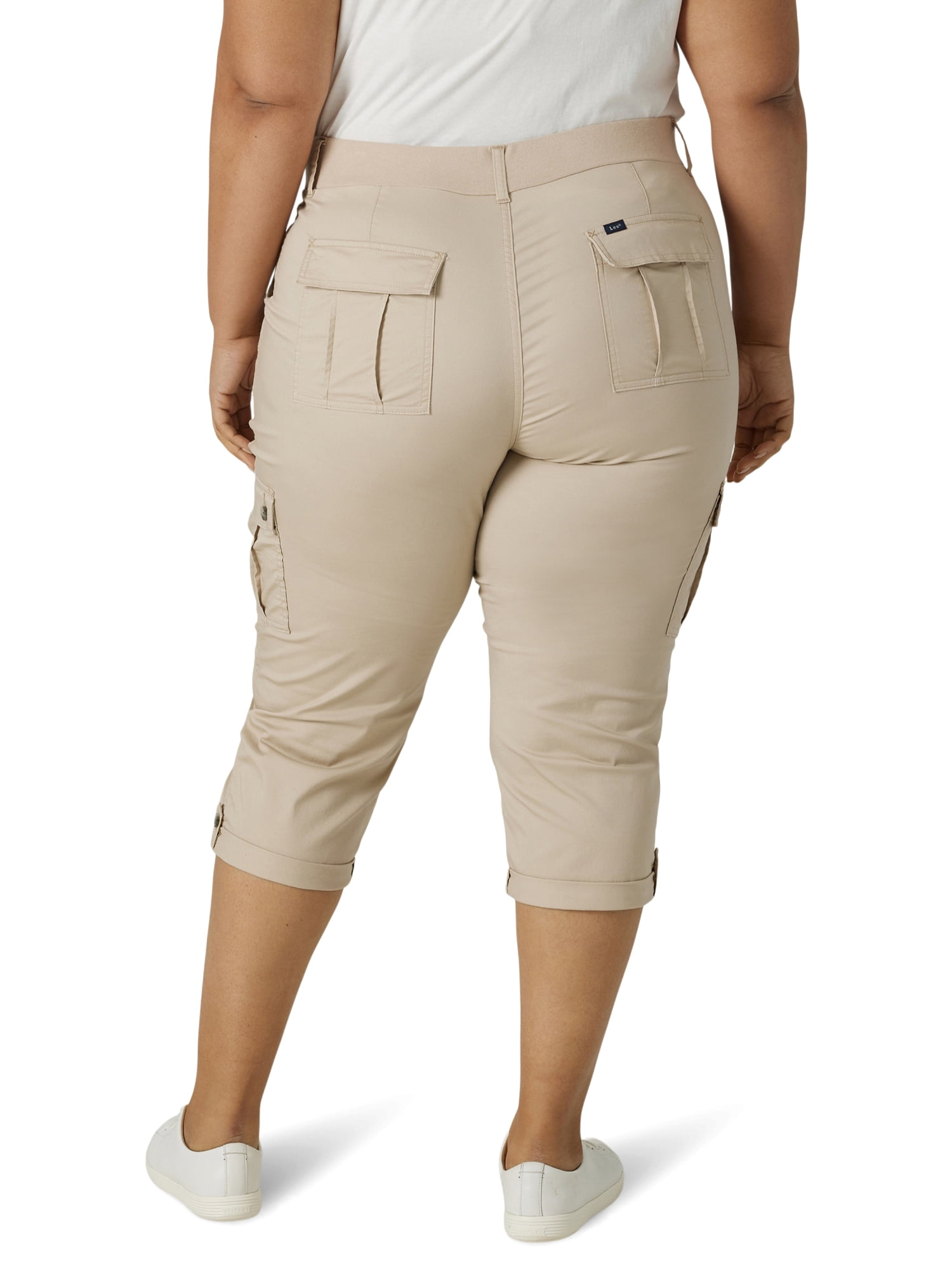 Plus size tan best sale capris