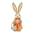 thumbnail image 1 of NAOJIE Earmouse 13.7" Easter Straw Bunny Figurine Tabletop Decor & Sisal Rabbit Spring Party Garden Table Decor(E), 1 of 6