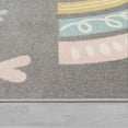 thumbnail image 3 of Paco Home Kids Rug with Rainbow and Hearts in Grey - 5'3" x 7'3" (5'x7'), 3 of 5