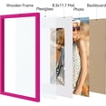 thumbnail image 2 of Vittanly A3 Picture Frame, Engineered Wood with Shatter Resistant Plexiglass, Display Pictures 8.3x11.7 with Mat or 11.7x16.5 without Mat, Poster Frame for Wall Display, Rose Red, 1 Pack, 2 of 6