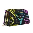 thumbnail image 2 of Gaeub Neon Bar Drinks Printed Travel Cosmetic Bag,Makeup Bag, Large Capacity Toiletry Bag for Women, Portable Pouch Make Up Organizer with Zipper and Divider, 2 of 8