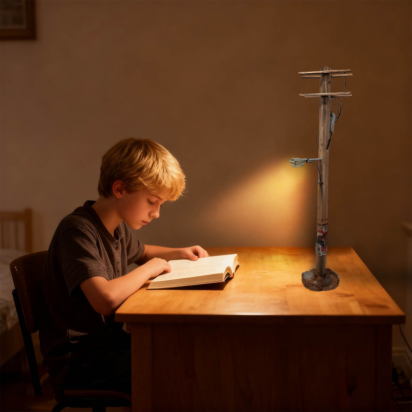 Historic Tiny Street Light Desk Lamp For Model Train Locations And Model Displays With Realistic Particulars