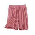 thumbnail image 2 of ylioge Pajama Shorts for Women Lightweight-Modal Elastic Waist Wide Leg Casual Solid Color Loose Comfort Loungewear Sleepwear Bermuda Pajamas Short, 2 of 5