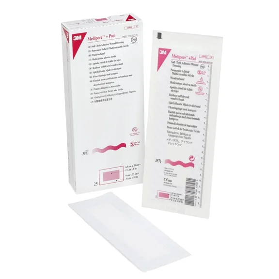Medipore Plus Pad Soft Cloth Adhesive Dressing 3-1/2" X 10" Ea Of 1