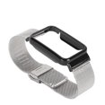 thumbnail image 4 of Stainless Steel Mesh Strap with Black Bumper Case Replacement Accessory Fit for Mi Band 7 Pro Silver, 4 of 14