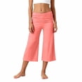 thumbnail image 4 of YaEYa Gaucho Pants for Girls Wide Leg Capri Pants Ruched Waist Cropped Comfy Summer Casual Beach Coluttes Bottom 5-14 Years (Rose Gold,5-6 Years), 4 of 9