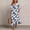 Dark Blue, variant on Ayolanni Hawaii Fall Dresses 3/4 Sleeve V Neck A-Line Maxi Dresses Plus Size Beach Vacation Floral Long Dress Blue L