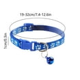 thumbnail image 3 of Adjustable Breakaway Cat Collar with Bell, Reflective Safety Kitten Puppy Neckband, Paw Print Design Soft Polyester Pet Identification Collar with Quick Release Clasp, 3 of 6