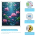 thumbnail image 3 of Diamond Art Kits for Adults - Blooming Pink Lotus Garden 5d Diamond Painting for Adults, Diamond Art for Adults Beginners, Frameless Diamond Painting Kits for Adults for Home Wall Decor, 3 of 7