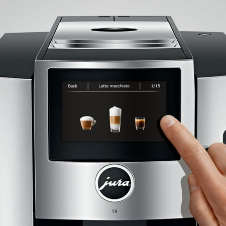 Jura - S8 Espresso Machine with 15 bars of pressure and Milk Frother - Chrome