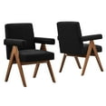 thumbnail image 2 of Modway Lyra Boucle Fabric Dining Room Chair - Set of 2 in Black, 2 of 10