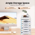 thumbnail image 6 of ChicHomey 7-Drawer Aluminum File Storage Box,Aluminum Alloy File Cabinet with Lock,Compact Design,Grey & Silver, 6 of 9