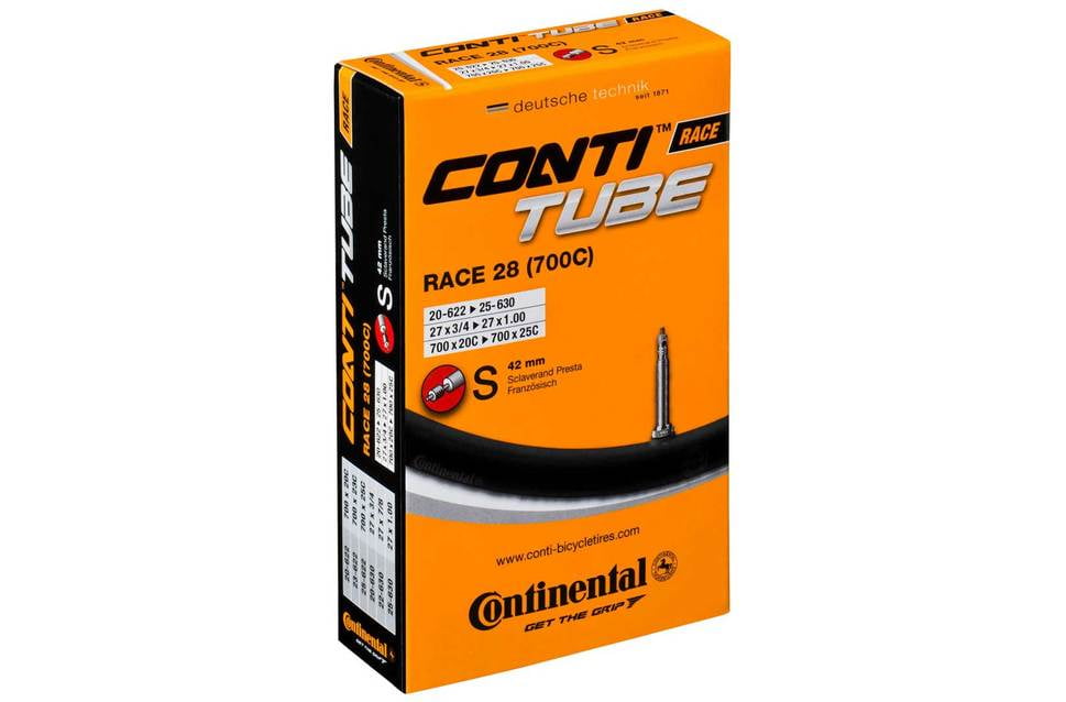 Continental Bicycle Tubes Race 28 700x20-25 S42 Presta Valve 42mm Bike Tube Super Value Bundle Pack of 5 Conti Tubes & 2 Conti tire Lever .Improved 