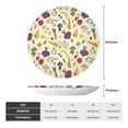 thumbnail image 2 of Salouo Vegetable Pattern Bone China Decorative Plate,Holiday Decor Decorative Ceramic Plates with Stand Elegant Home DéCor for Hallway/Living Room/Bedroom-10in, 2 of 6